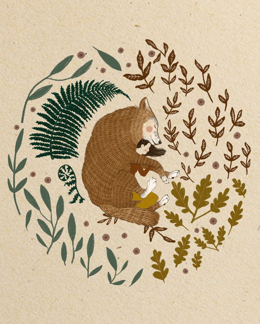 Wolf Snuggle Print