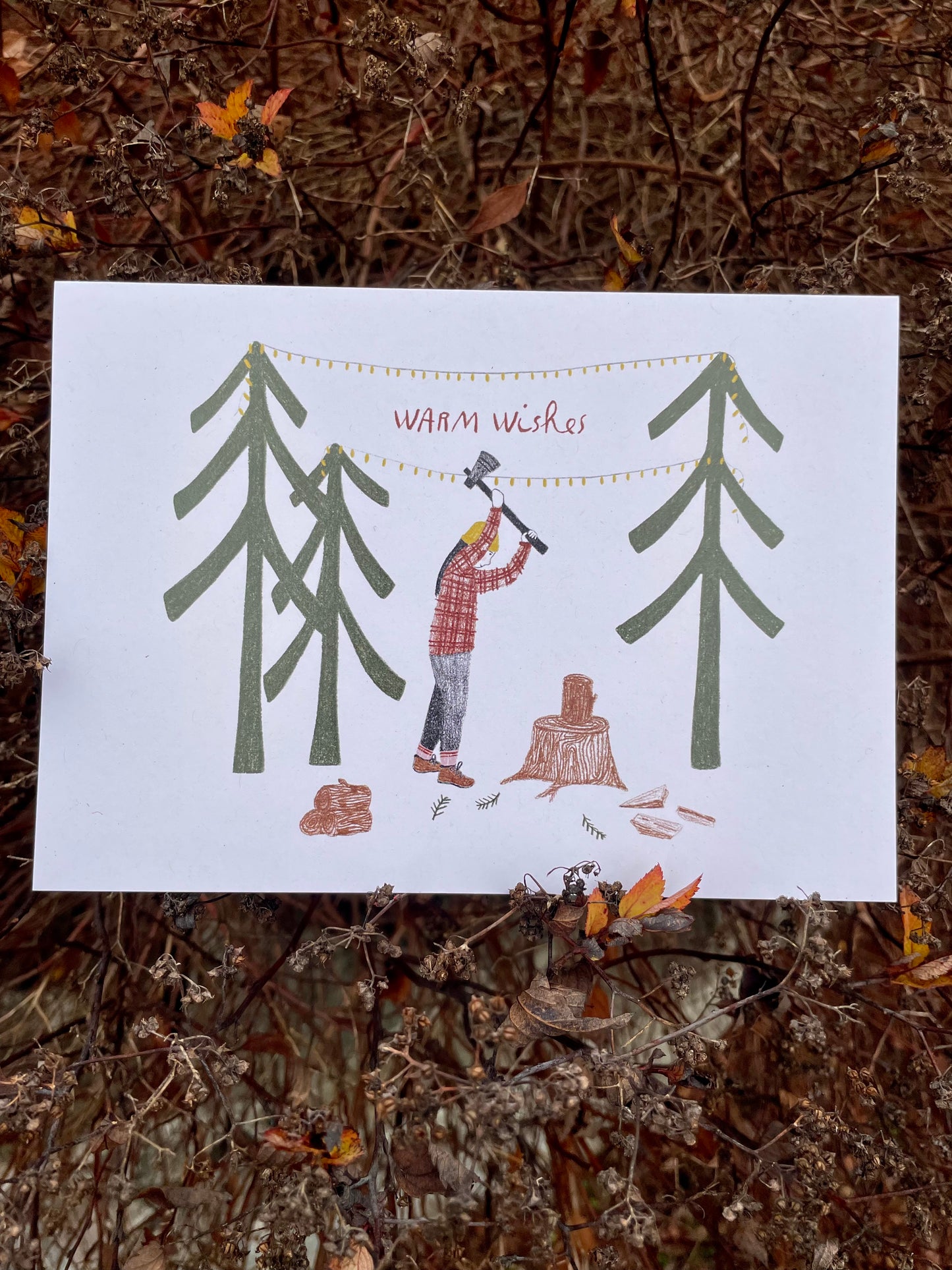 Wood Chopper Greeting Card