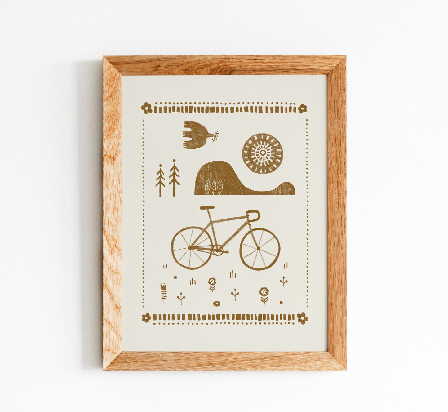 Folksy Bike Print