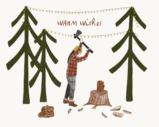 Wood Chopper Greeting Card