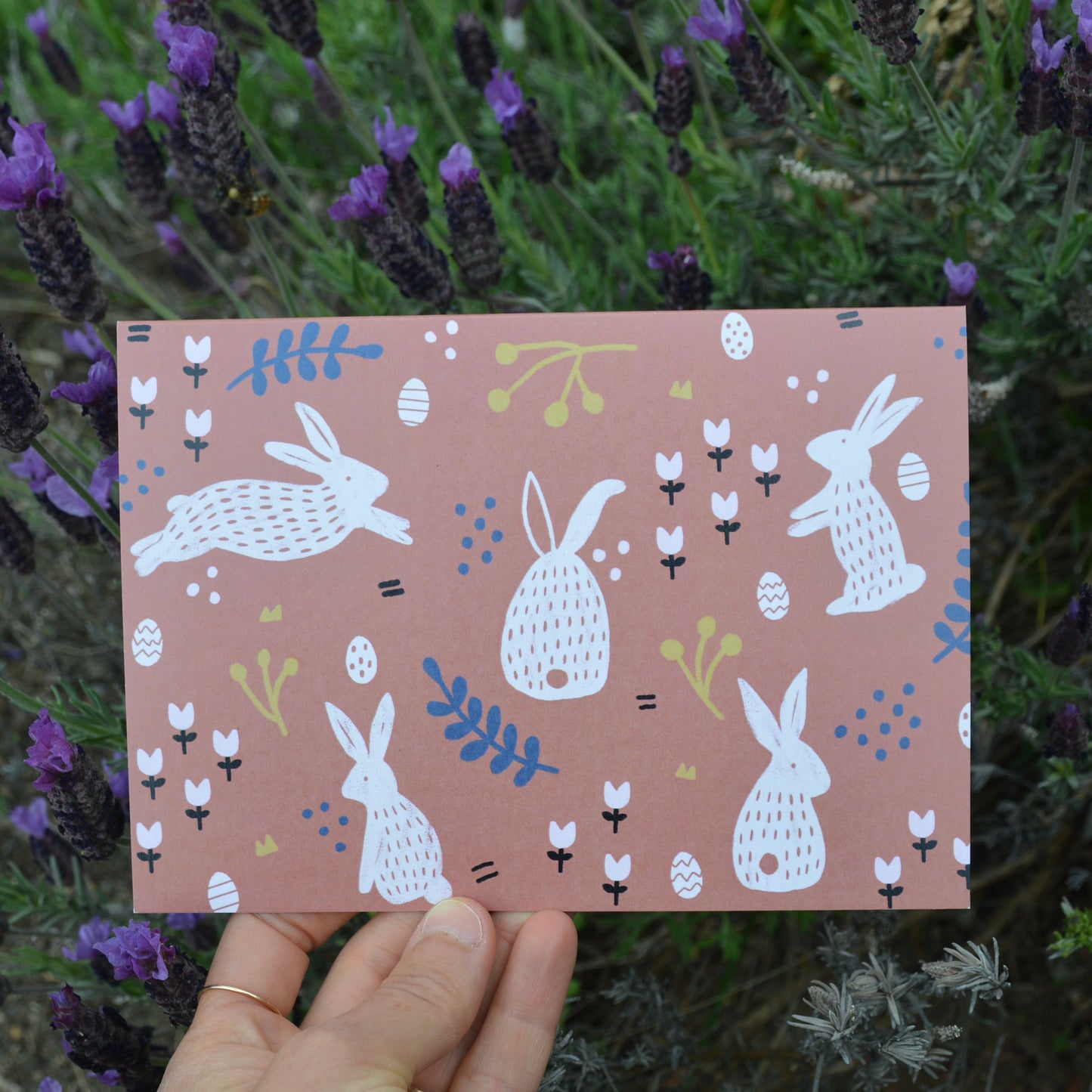 Bunny Hop Greeting Card