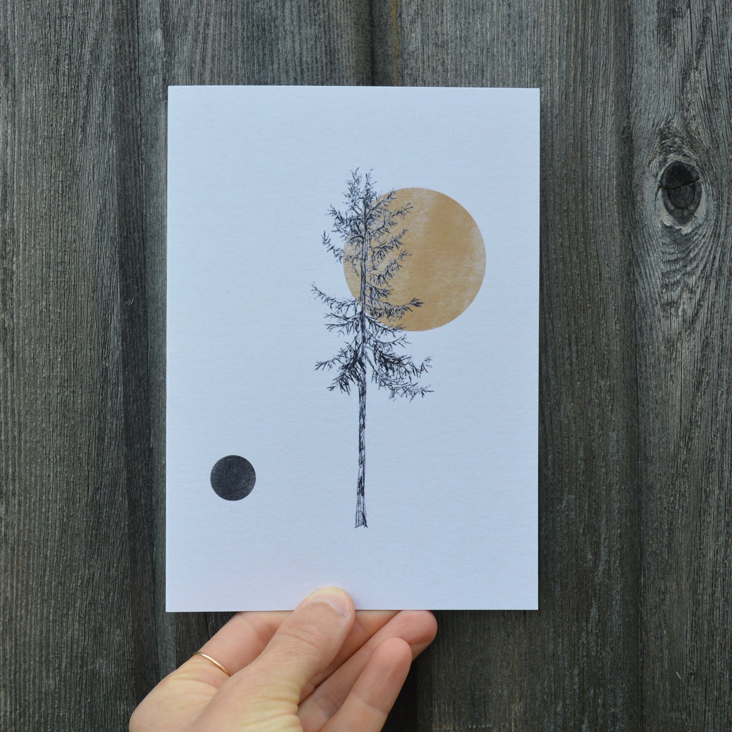 Moon Tree Greeting Card