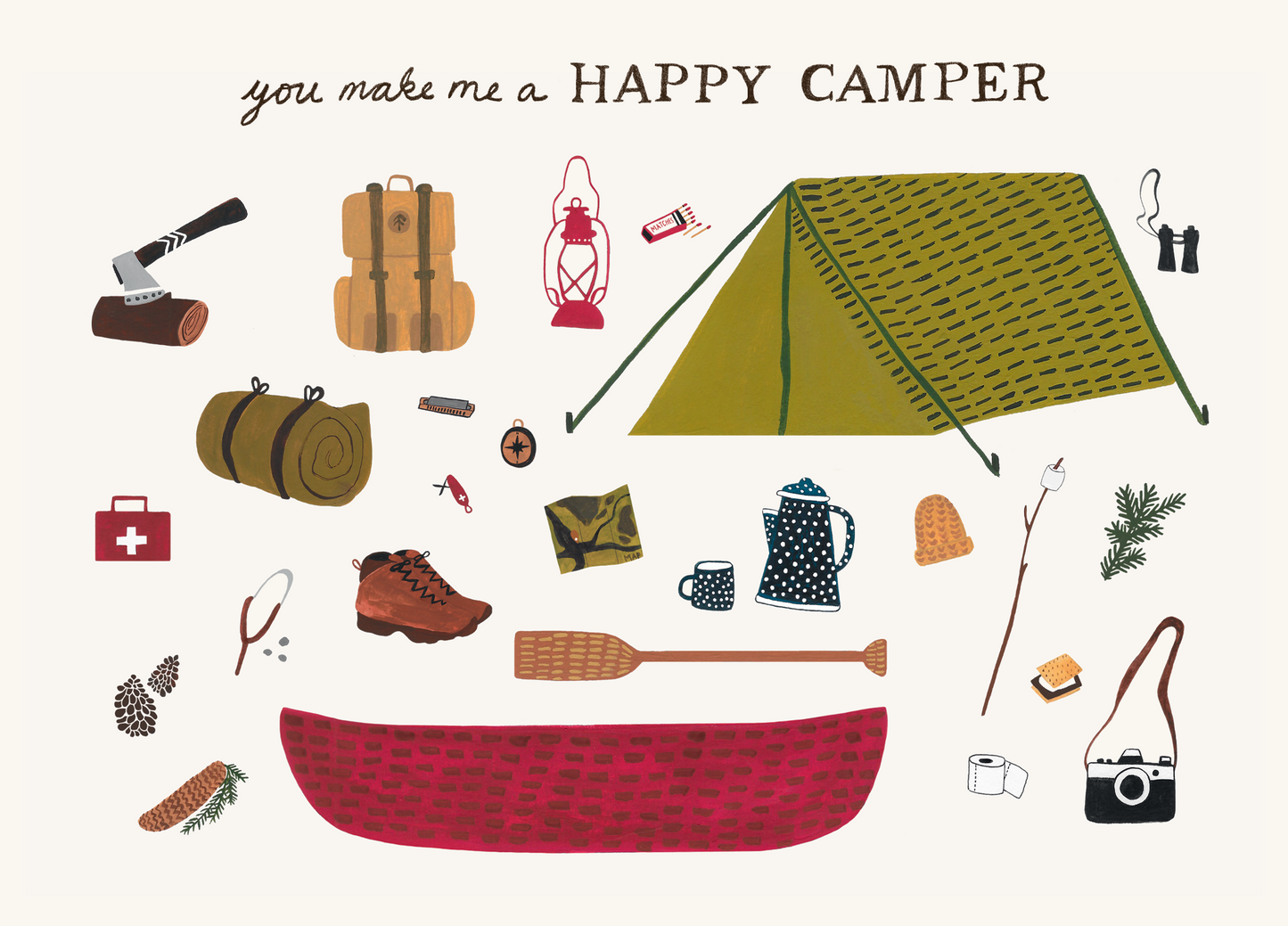 Happy Camper Greeting Card