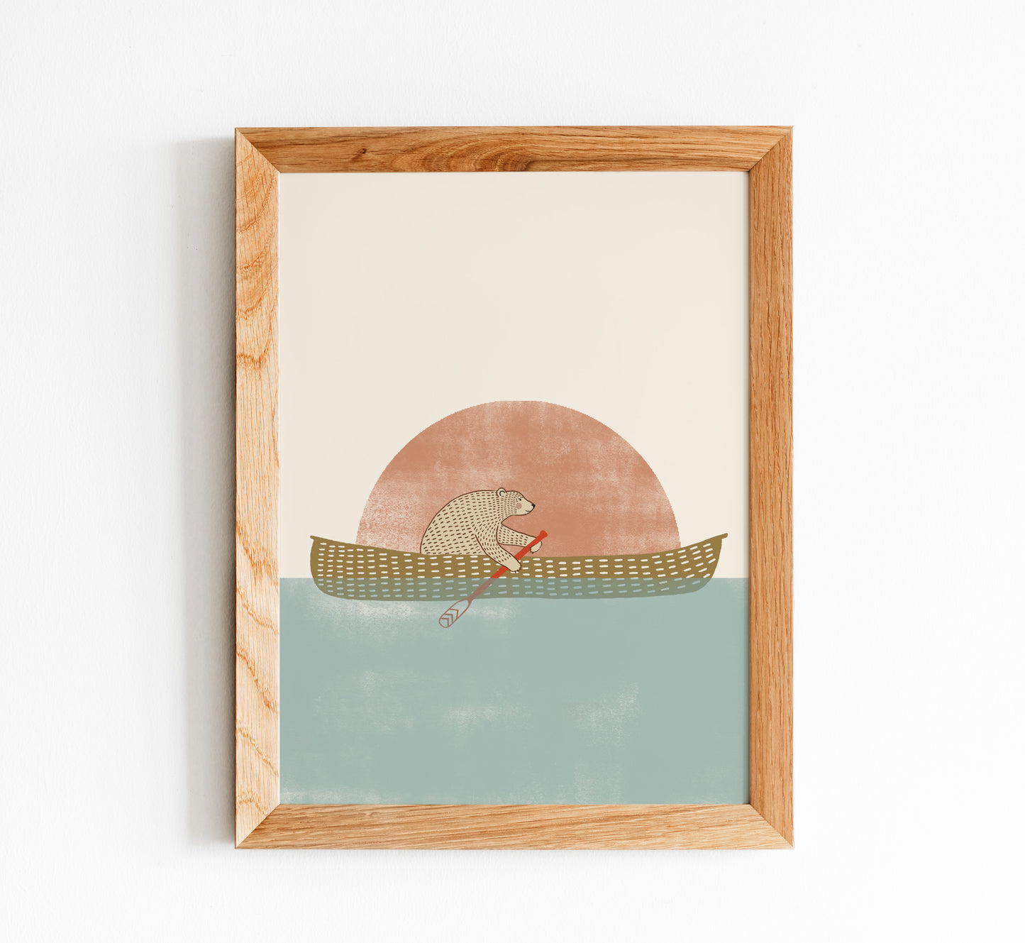 Canoe Bear Bike Print