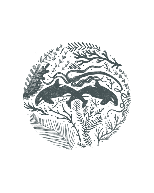 Whale Circle Print