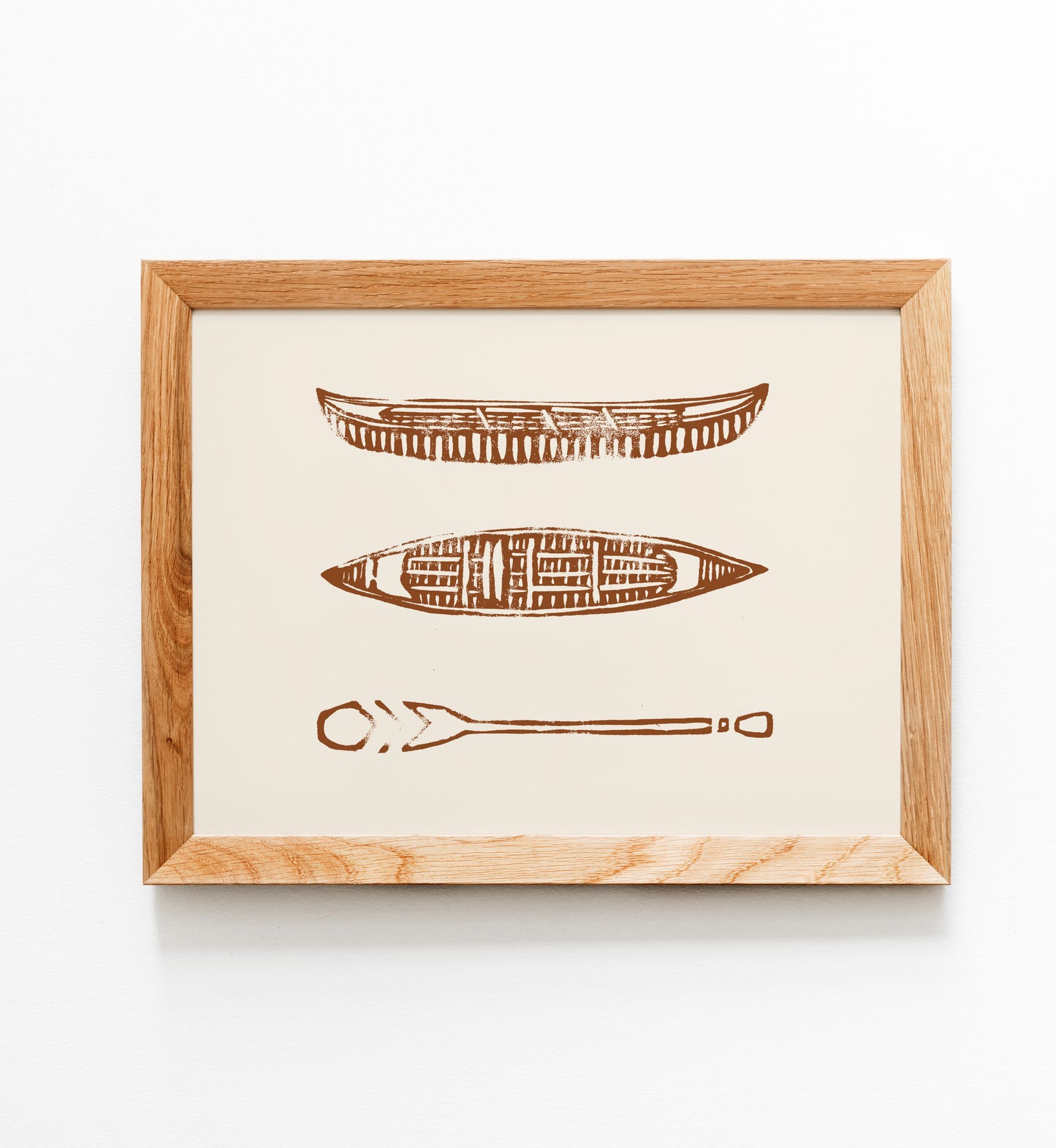 Lino Canoe Print