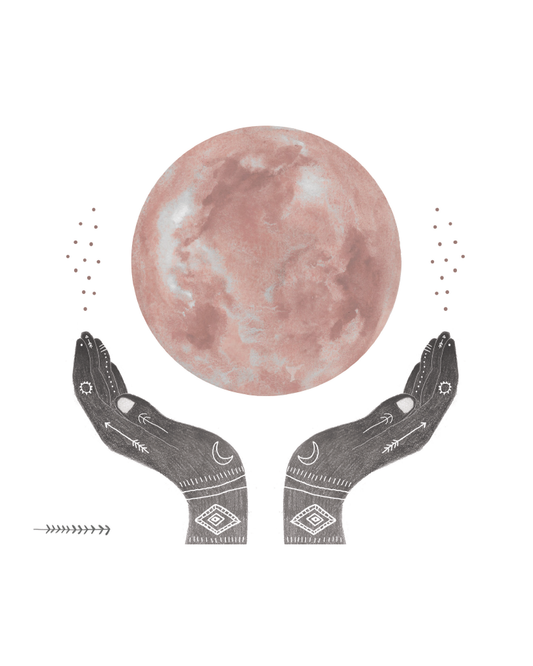 Moon Hands Print