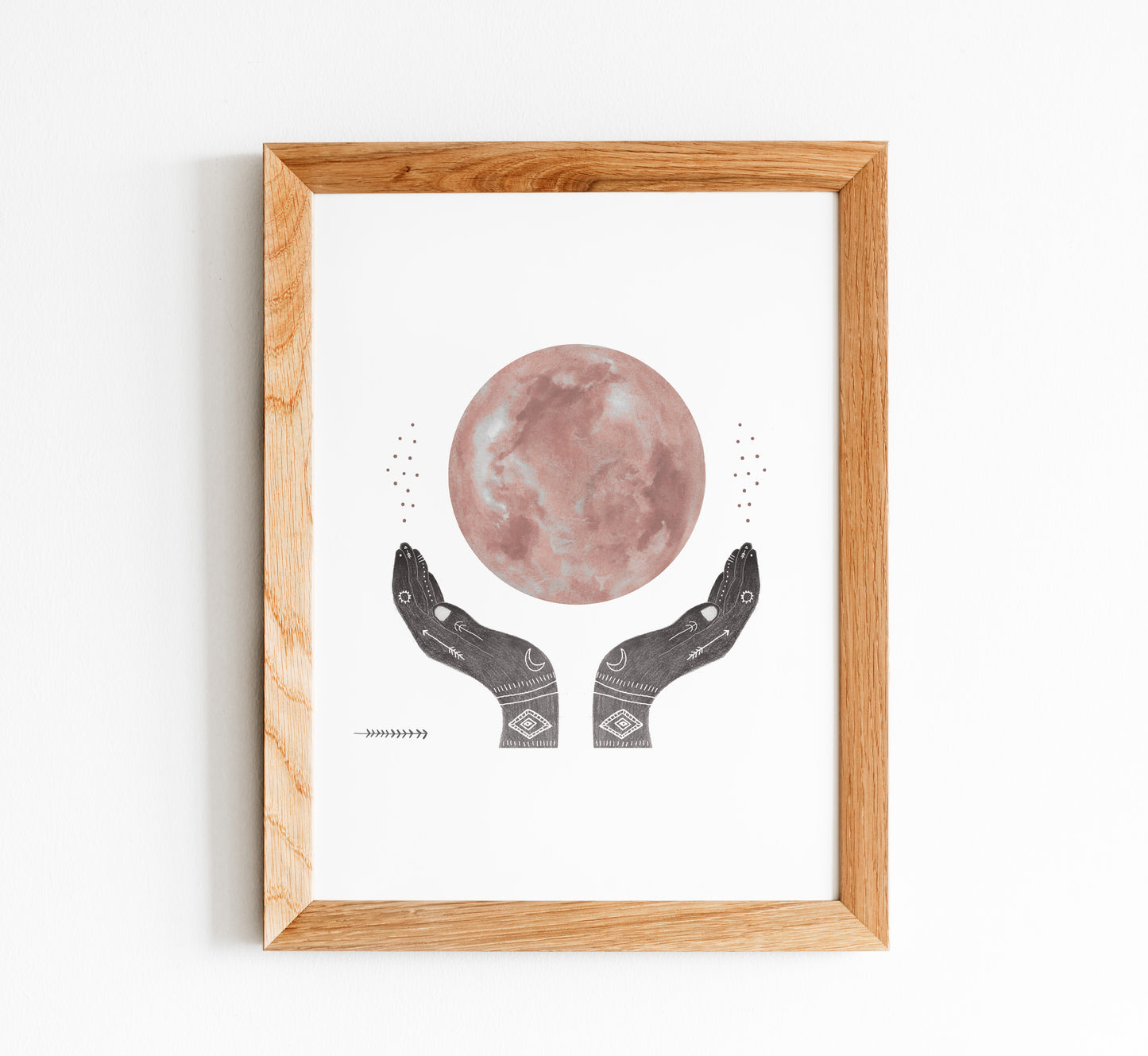 Moon Hands Print