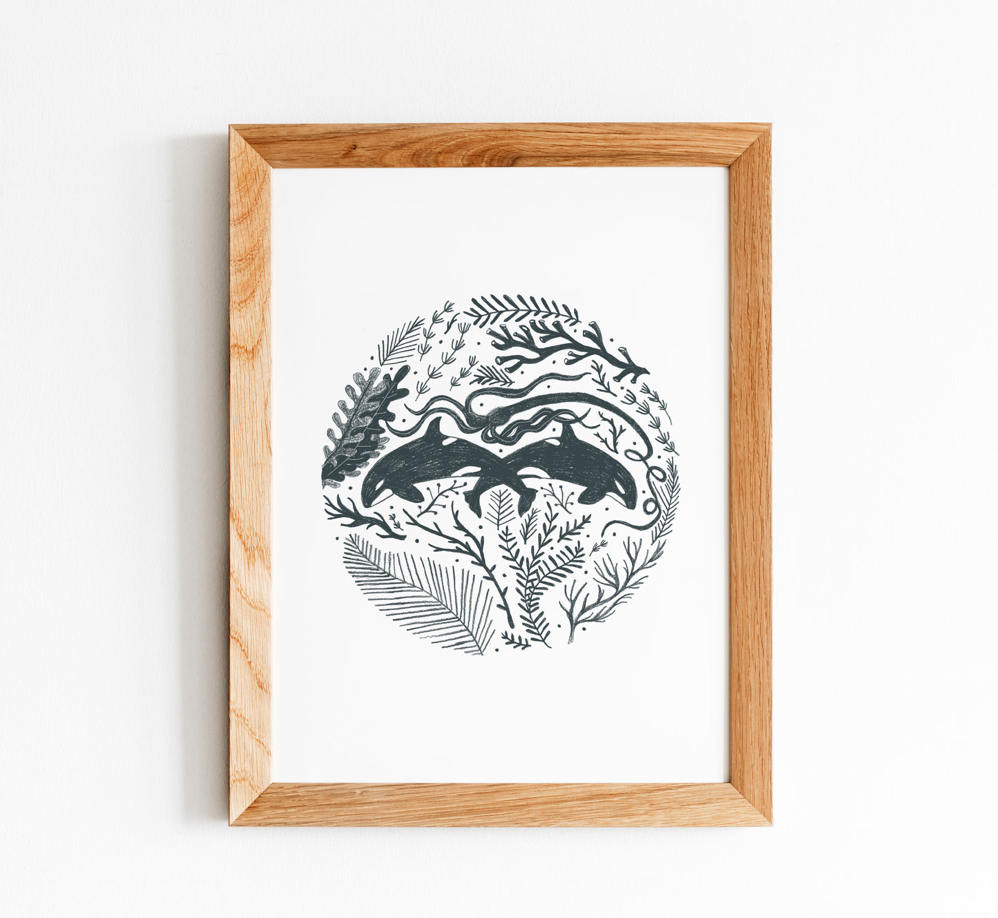 Whale Circle Print