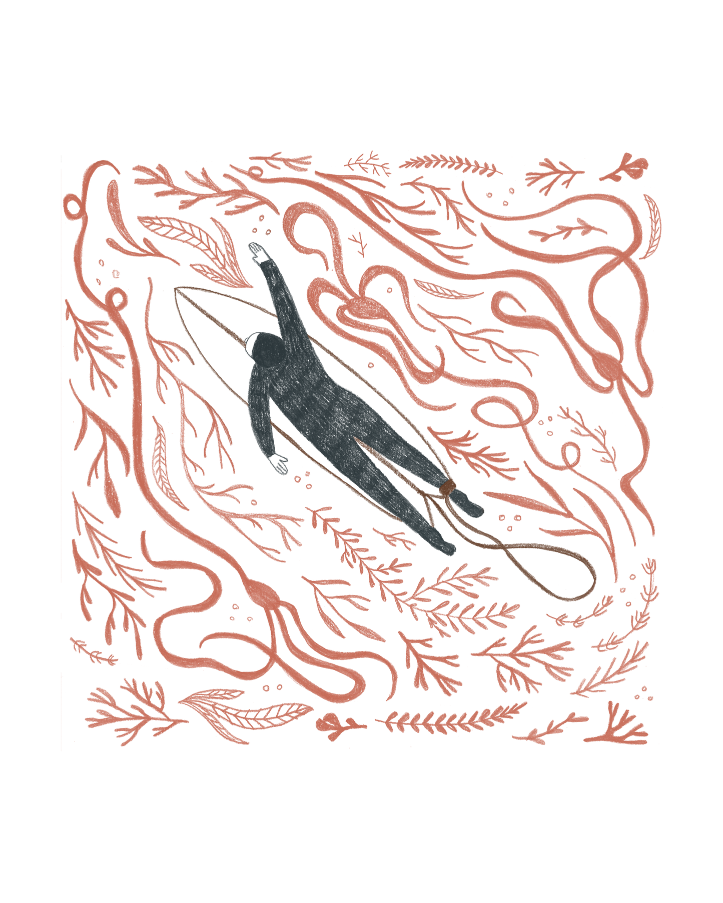 Kelp Surfer Print