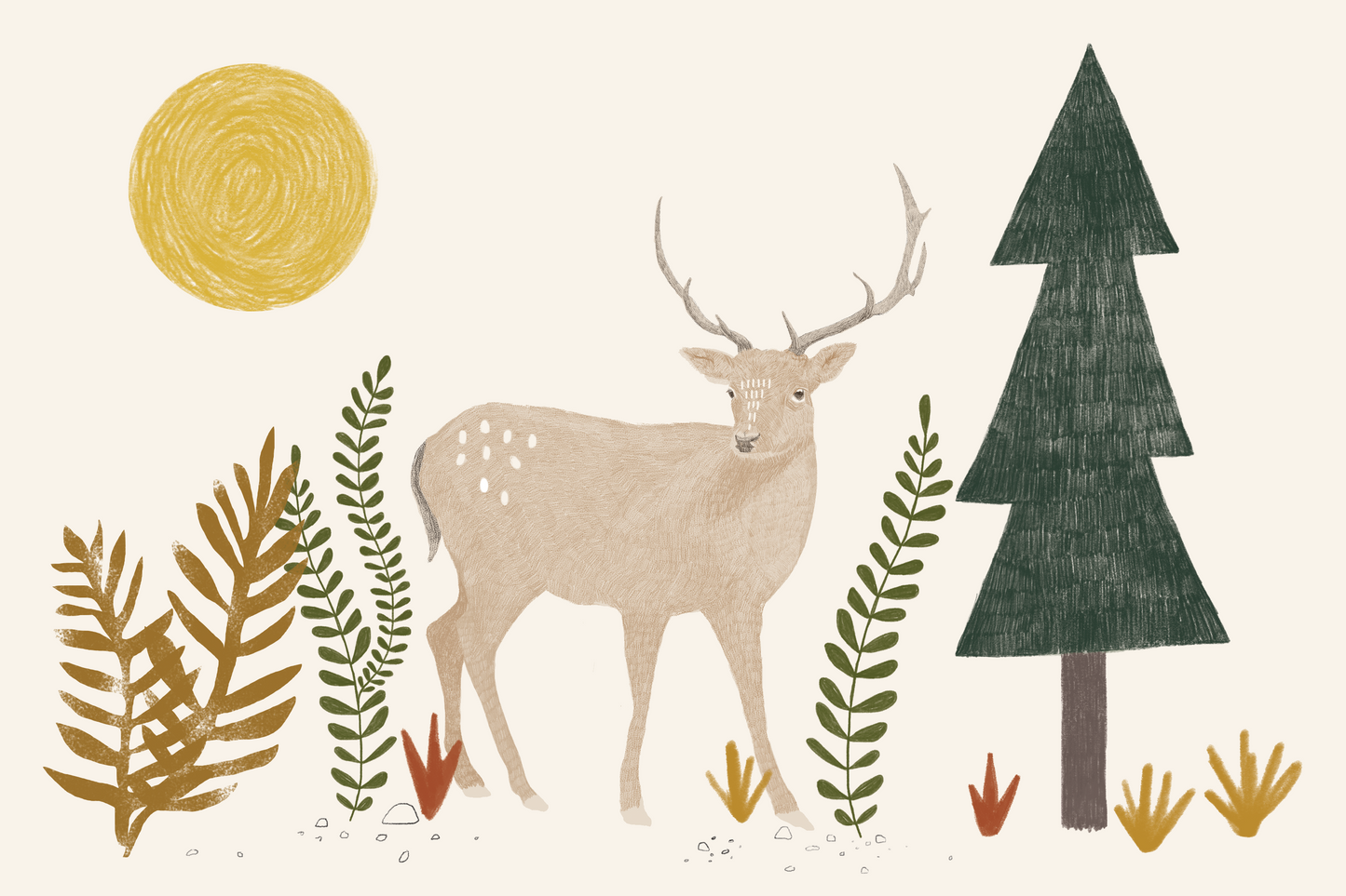 Hello Deer Greeting Card