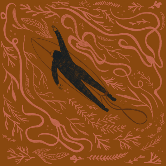 MISPRINT Sunset Kelp Surfer Print
