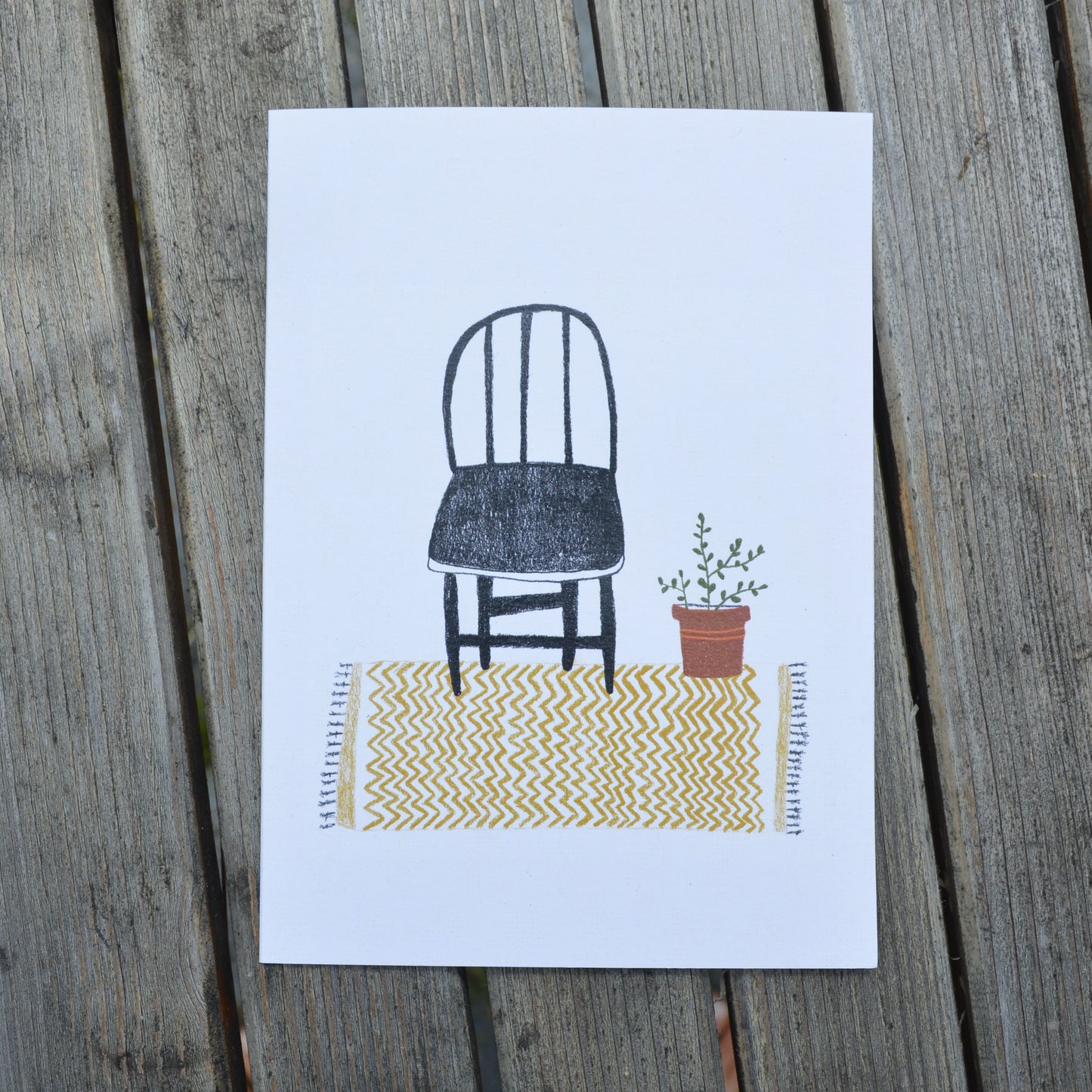 Chair & Plant Greeting Card