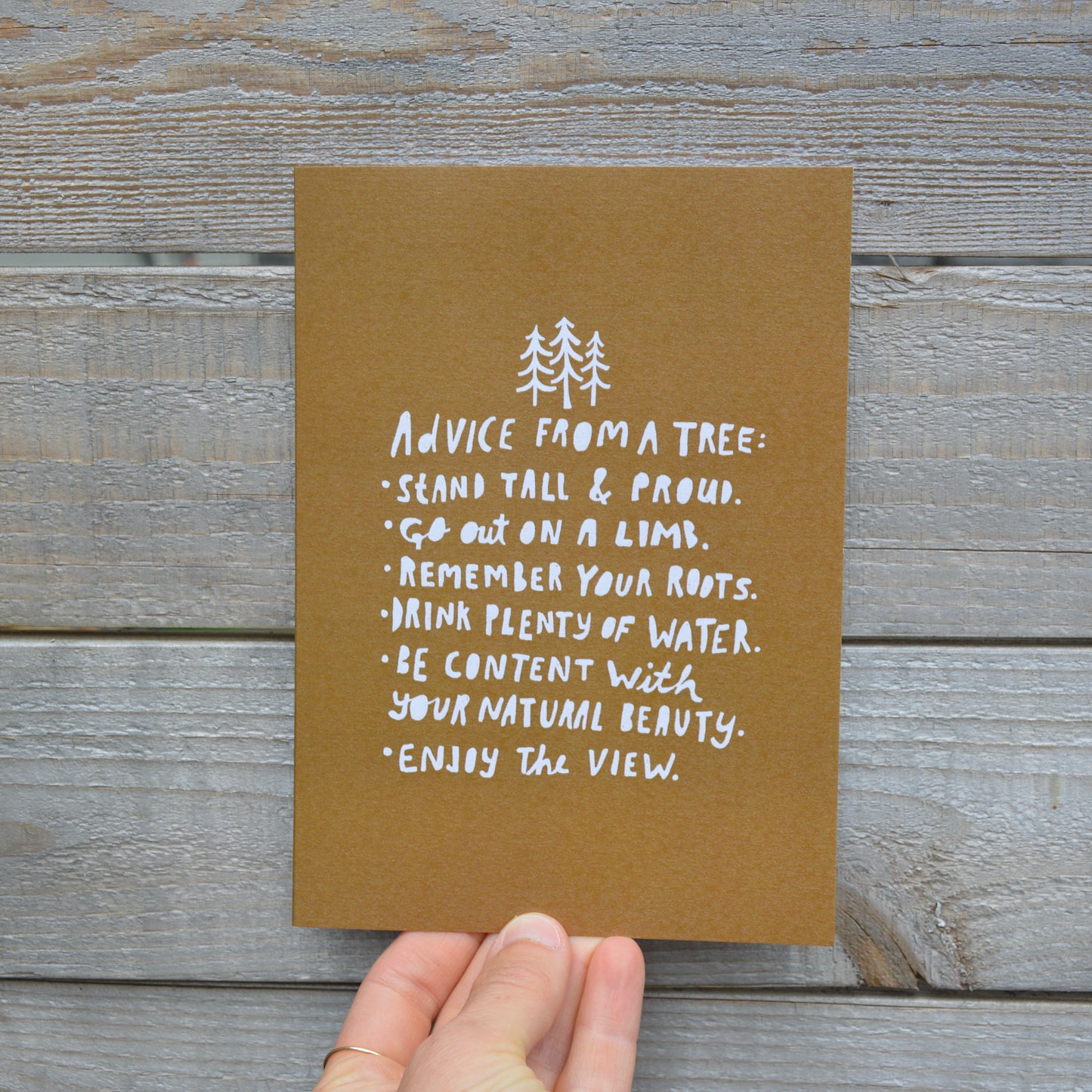 Advice From A Tree Greeting Card