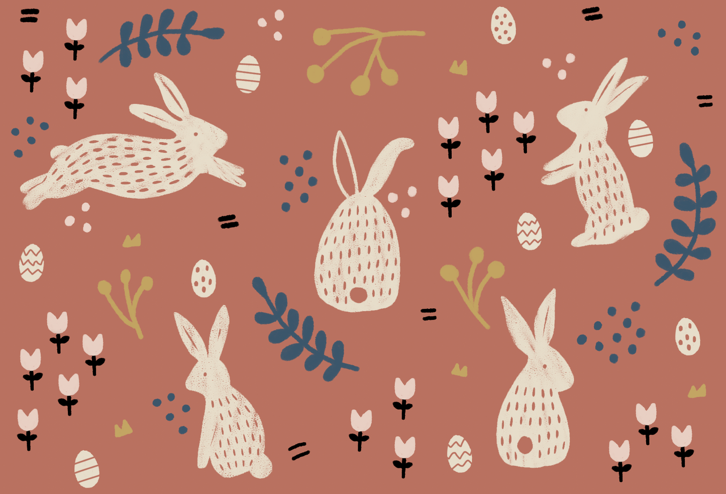 Bunny Hop Greeting Card