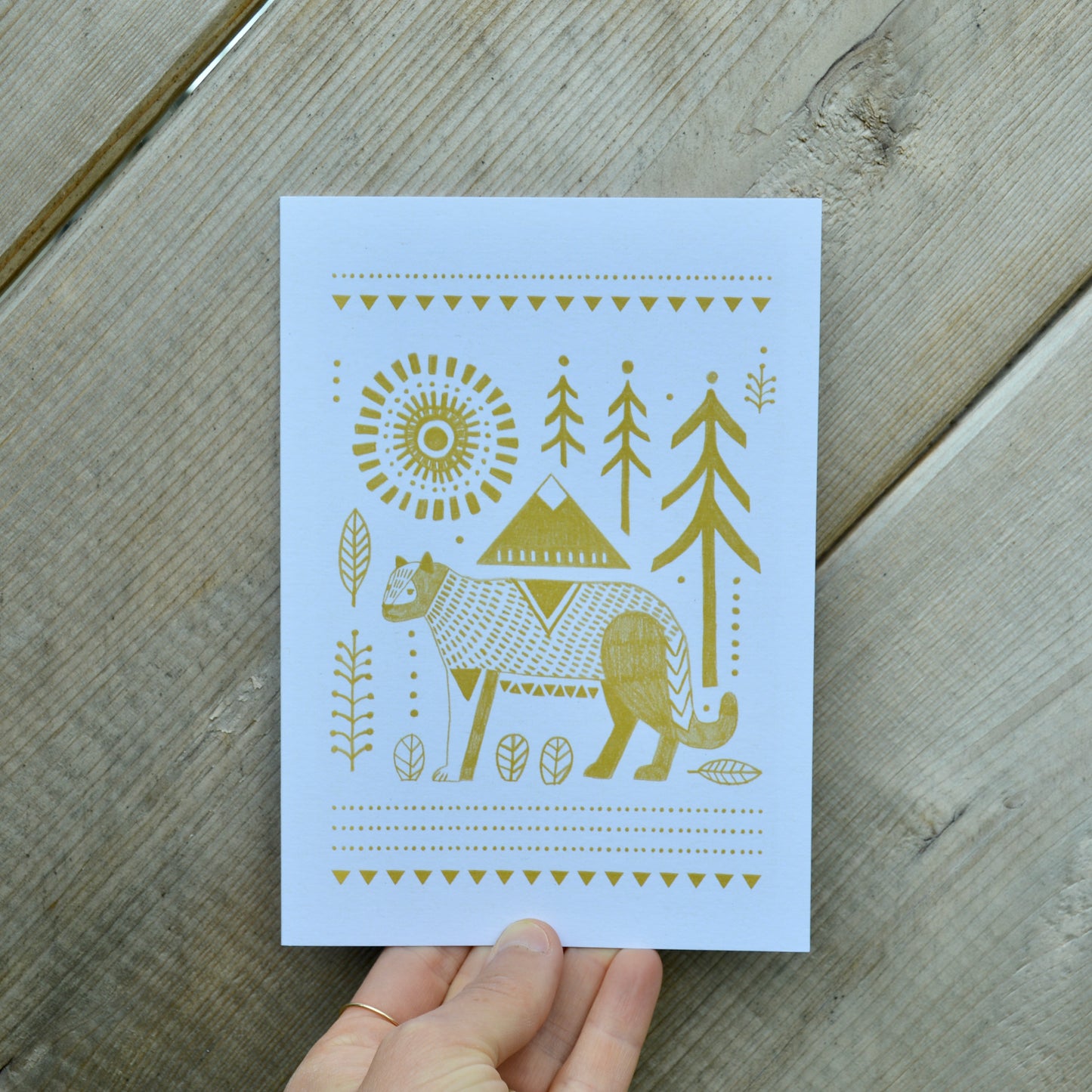 Sun Cat Greeting Card