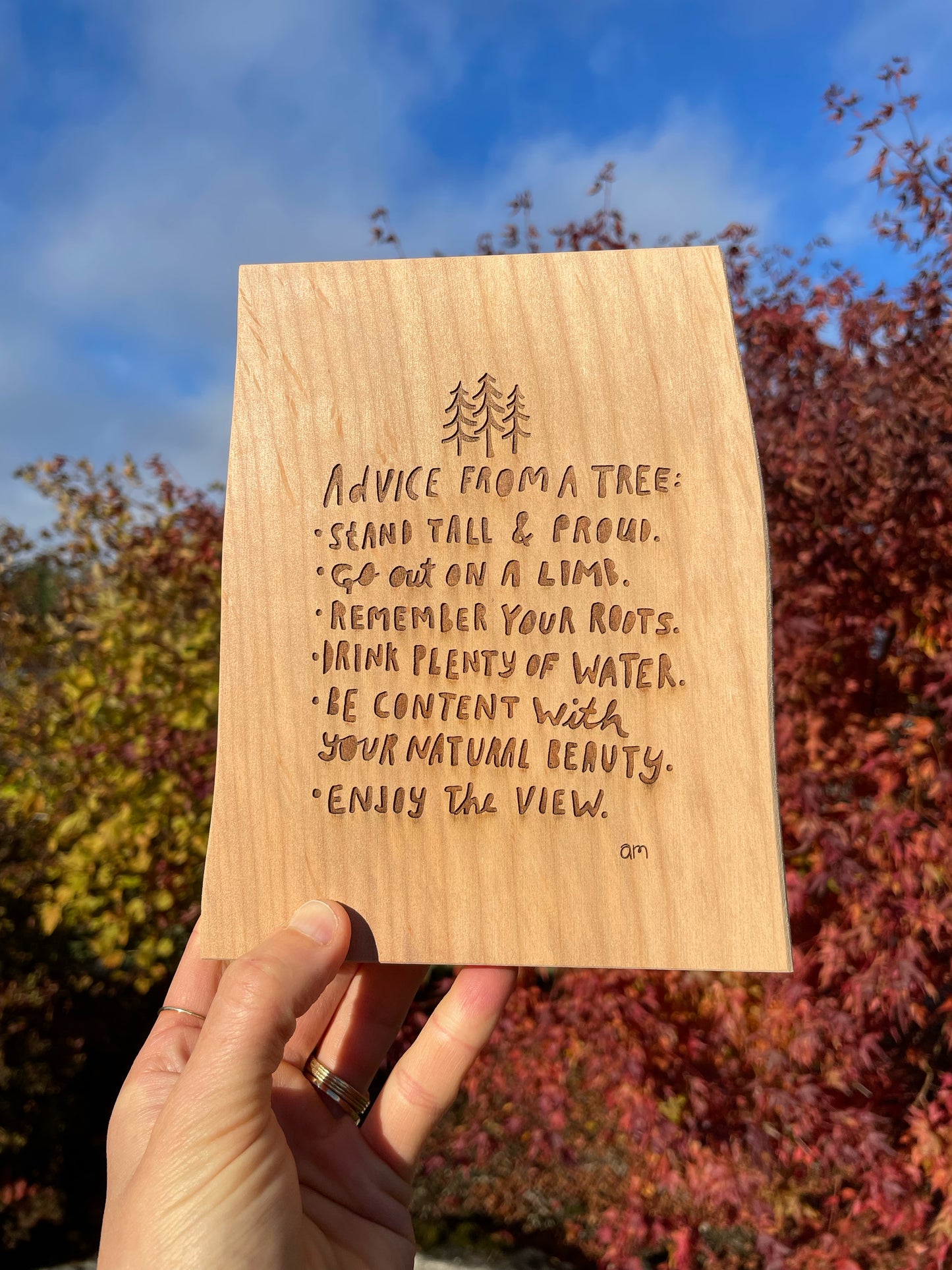 Advice From a Tree Medium Woodblock