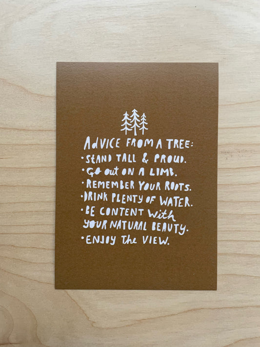 Advice From A Tree Postcard